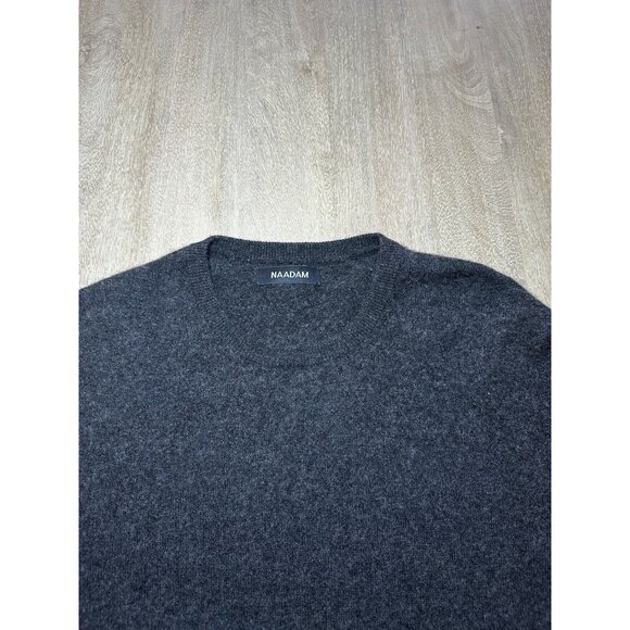 Naadam The Original Cashmere Crewneck Sweater Gray Men's Large - Picture 3 of 7